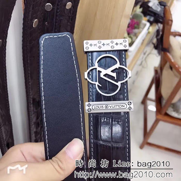 路易威登LV 真鱷肚皮系列 整體無拼接 高端男士皮帶 LHG1750